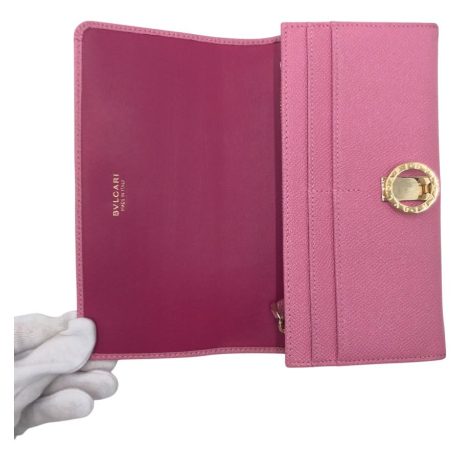 BVLGARI（ブルガリ） 美品 ビーゼロ ピンク ゴールド金具 レザー 長