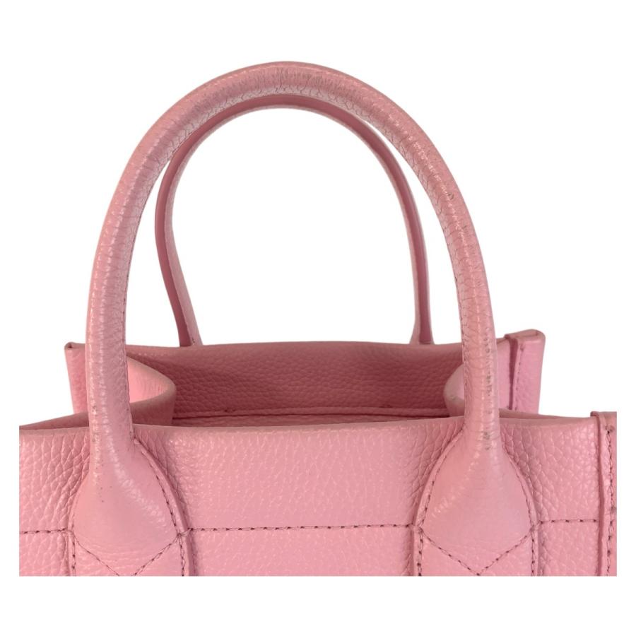 MARC JACOBS マークジェイコブス ピンク シルバー金具 レザー トート