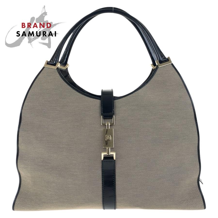 GUCCI 美品 グッチ ジャッキー グレー ベージュ ブラック