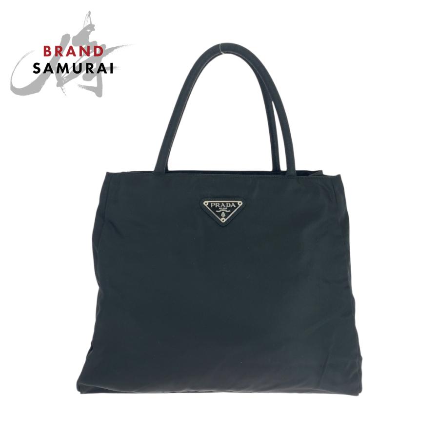 PRADA（プラダ） 美品 テスート 三角ロゴプレート ブラック 黒