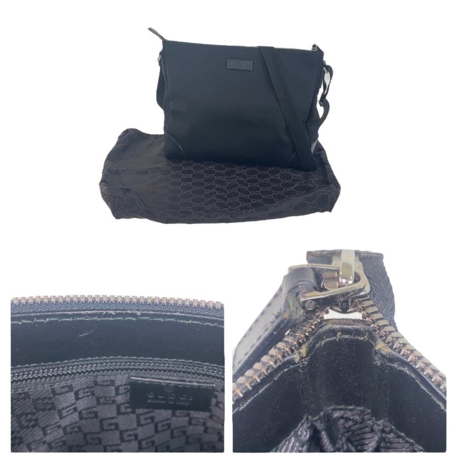 GUCCI（グッチ） 美品 ブラック 黒 シルバー金具 ナイロン/レザー