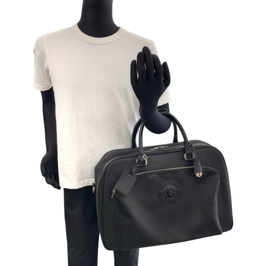 ヴェルサーチ ジャンニヴェルサーチ ハンドバッグ メデューサ レザー 黒 金具 美品 Gianni Versace ジャンニ ヴェルサーチ メデューサ ブラック 黒