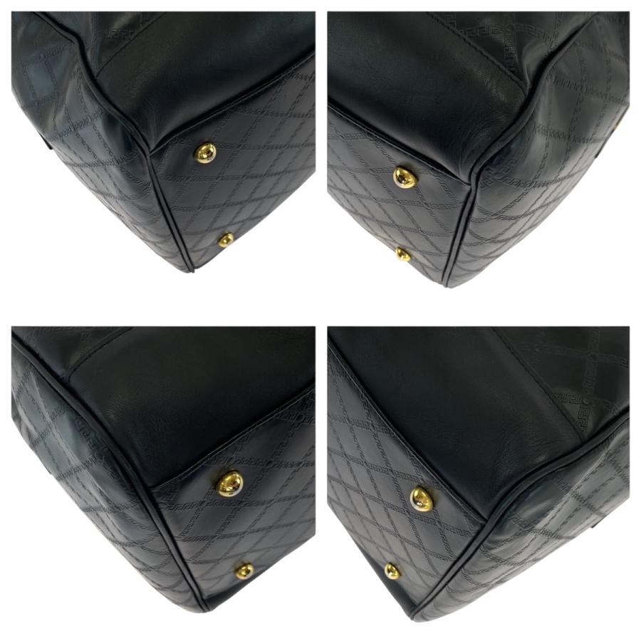 ヴェルサーチ　サンバースト　ボストンバッグ 美品 VERSACE ヴェルサーチ ヴィンテージ サンバースト ブラック 黒