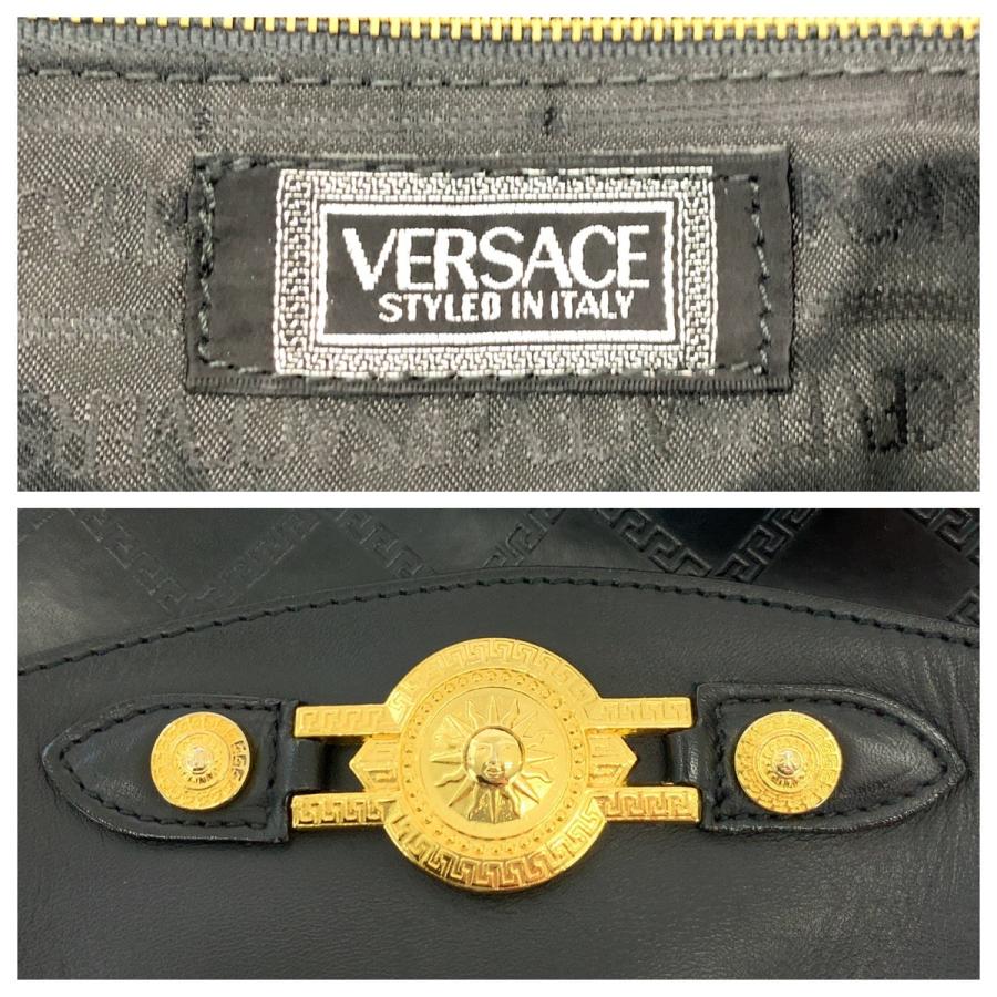 美品 VERSACE ヴェルサーチ ヴィンテージ サンバースト ブラック 黒