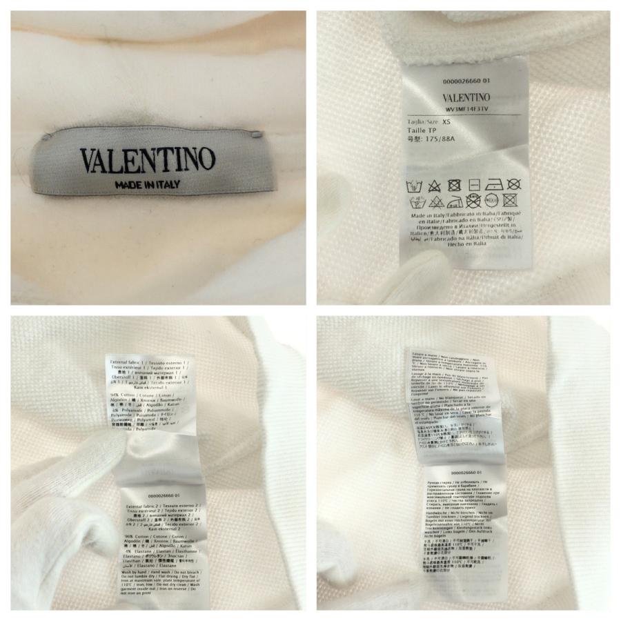 VALENTINO - 美品 VALENTINO ヴァレンティノ VLTN ロゴ サイズXS ホワイト レッド コットン WV3MF14F3TV パーカー フーディ レディース 503831 【中古】 VALENTINO（ヴァレンティノ） 美品 VLTN ロゴ サイズXS ホワイト