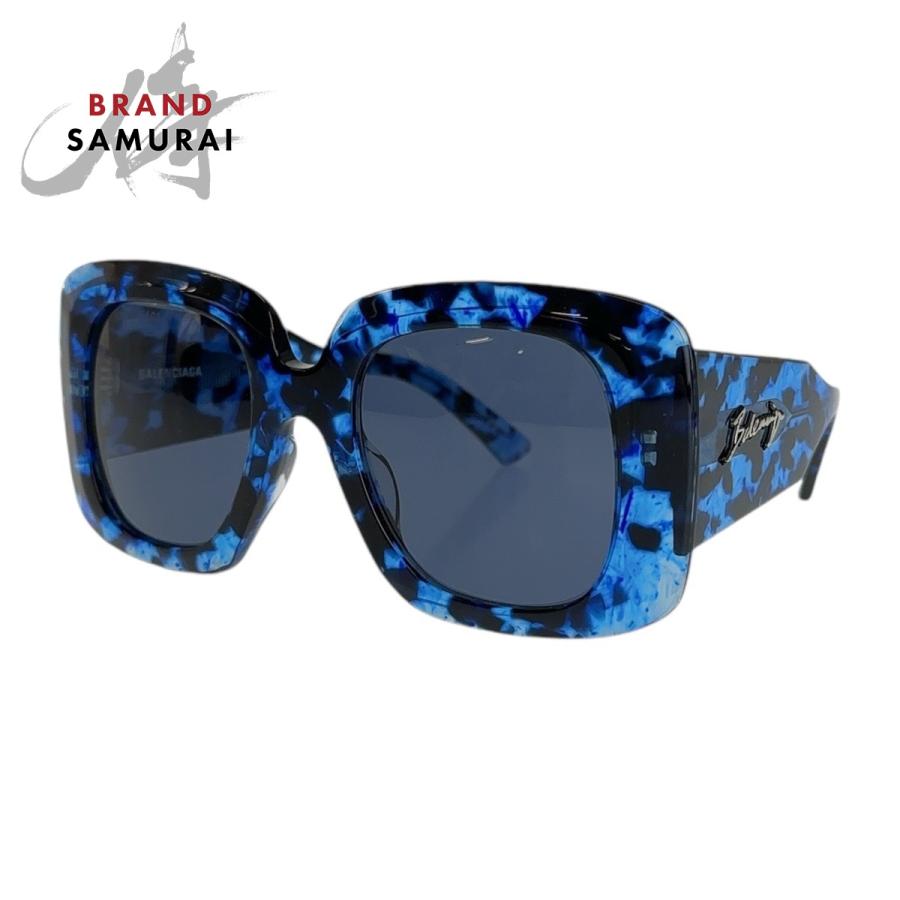 BALENCIAGA 美品 バレンシアガ スクエアフルリム 男女兼用 ブルー