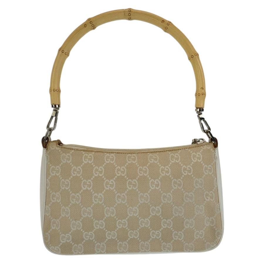 GUCCI（グッチ） バンブー ホワイト ベージュ GGキャンバス 001 3870
