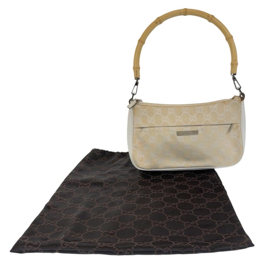GUCCI（グッチ） バンブー ホワイト ベージュ GGキャンバス 001 3870