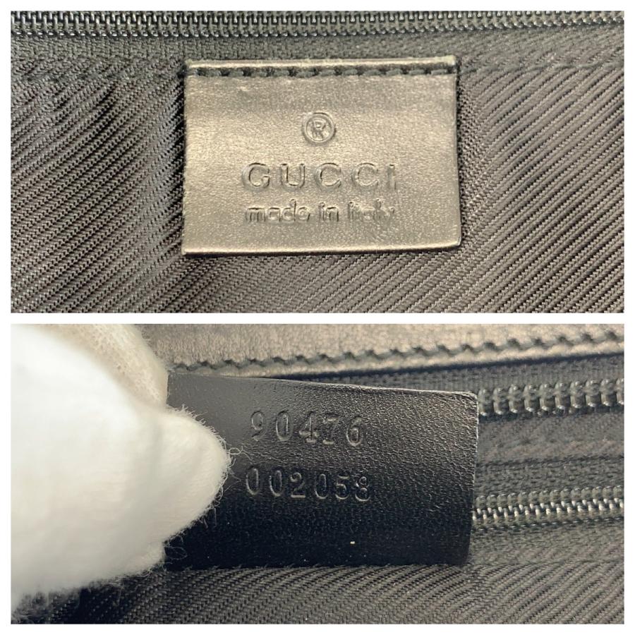 GUCCI（グッチ） 美品 ブラック 黒 シルバー金具 GGキャンバス 90476