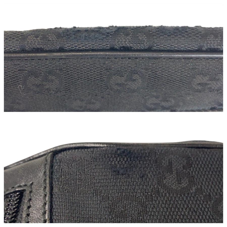 GUCCI（グッチ） 美品 ブラック 黒 シルバー金具 GGキャンバス 90476