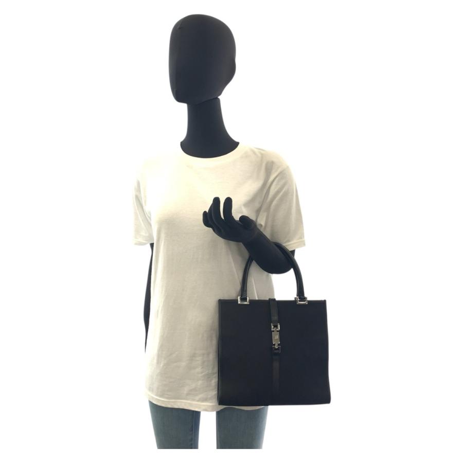 GUCCI(グッチ)【ジャッキー】GGキャンパス黒ハンドバッグ