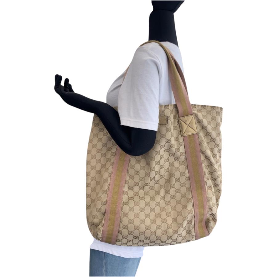 GUCCI グッチ シェリーライン ベージュ ゴールド ピンク GGキャンバス