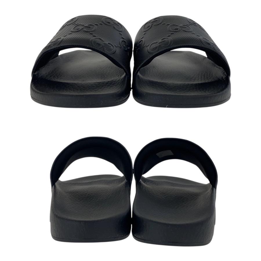 GUCCI（グッチ） 新品未使用 10/29cm ブラック ラバー サンダル ラバー