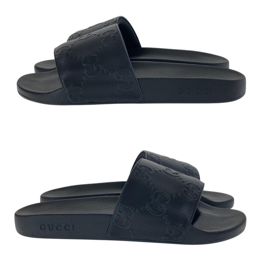 GUCCI（グッチ） 新品未使用 10/29cm ブラック ラバー サンダル ラバー