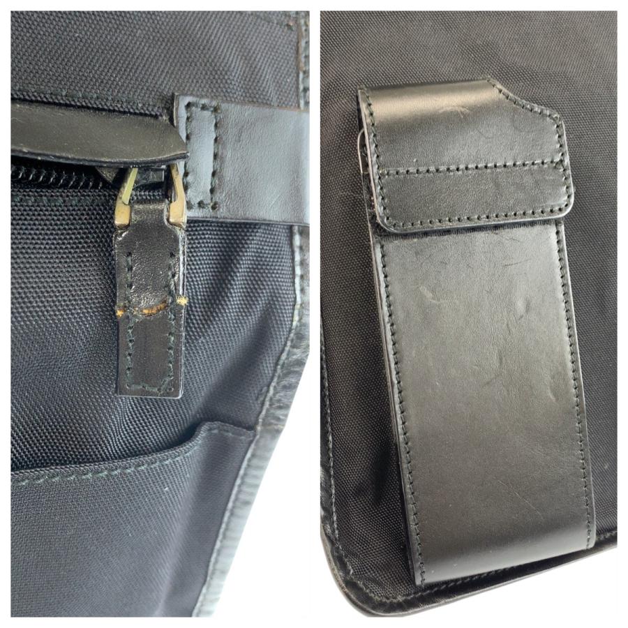 GUCCI（グッチ） ブラック 黒 シルバー金具 ナイロン/レザー 019 0335