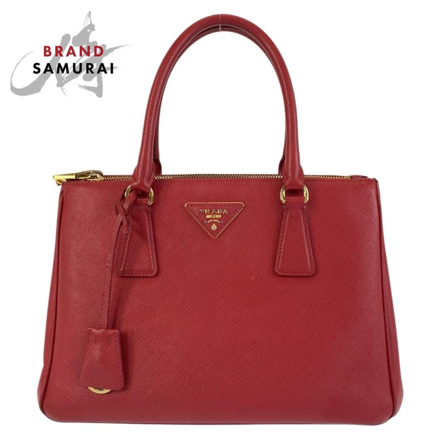 PRADA（プラダ） サフィアーノ ガレリア レッド ゴールド金具 レザー