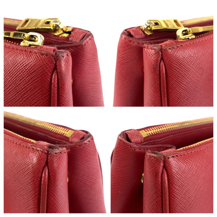 PRADA（プラダ） サフィアーノ ガレリア レッド ゴールド金具 レザー