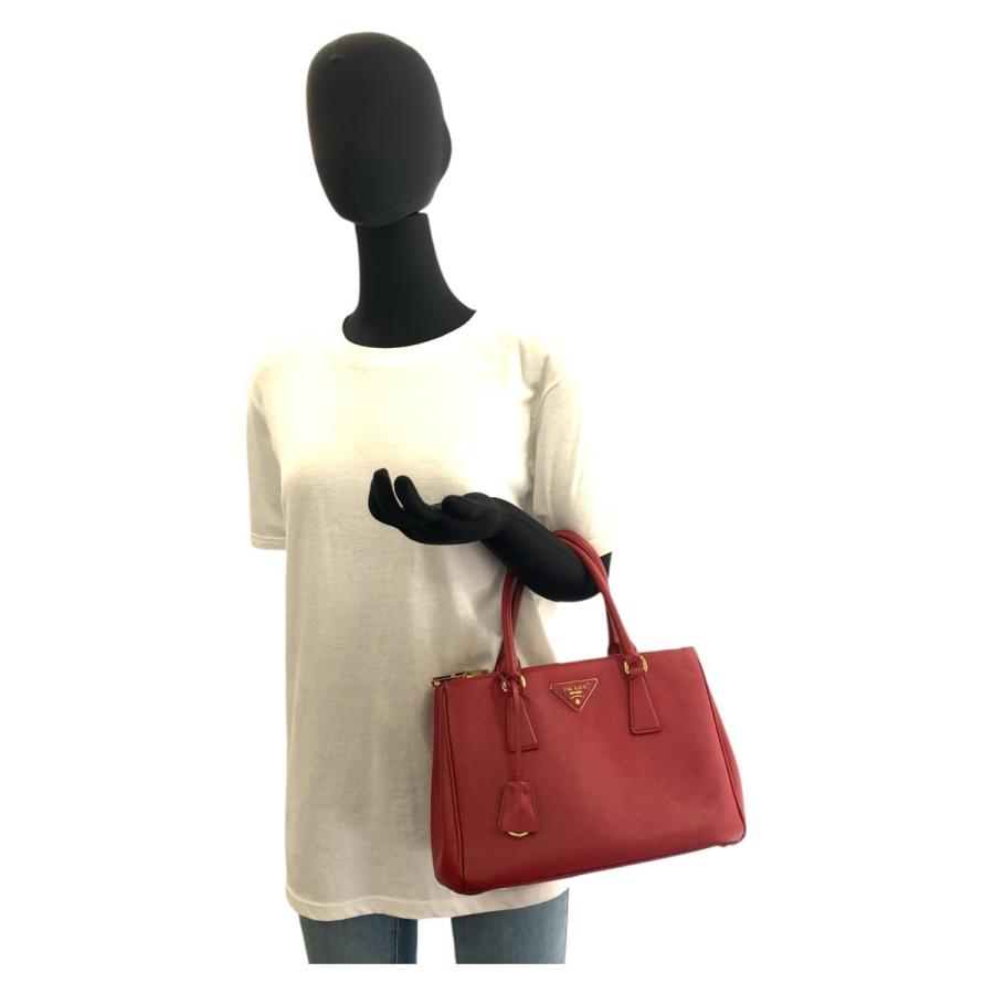 PRADA（プラダ） サフィアーノ ガレリア レッド ゴールド金具 レザー