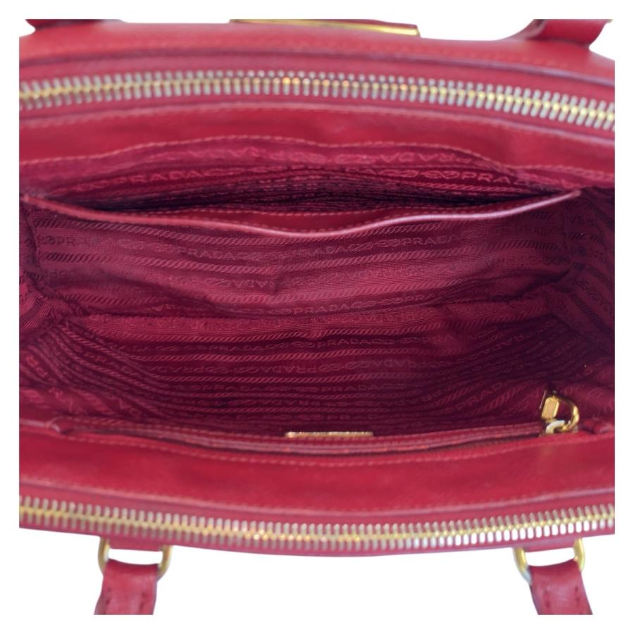 PRADA（プラダ） サフィアーノ ガレリア レッド ゴールド金具 レザー