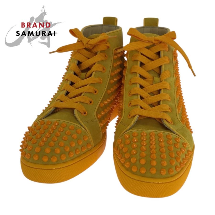 超美品 Christian Louboutin クリスチャンルブタン LOUIS ORLATO FLAT サイズ表記41/26cm イエロー スウェード 3160092 スニーカー 岩田屋福岡本店限定 メンズ 503975 【中古】 Christian Louboutin（クリスチャンルブタン） 超美品 LOUIS ORLATO