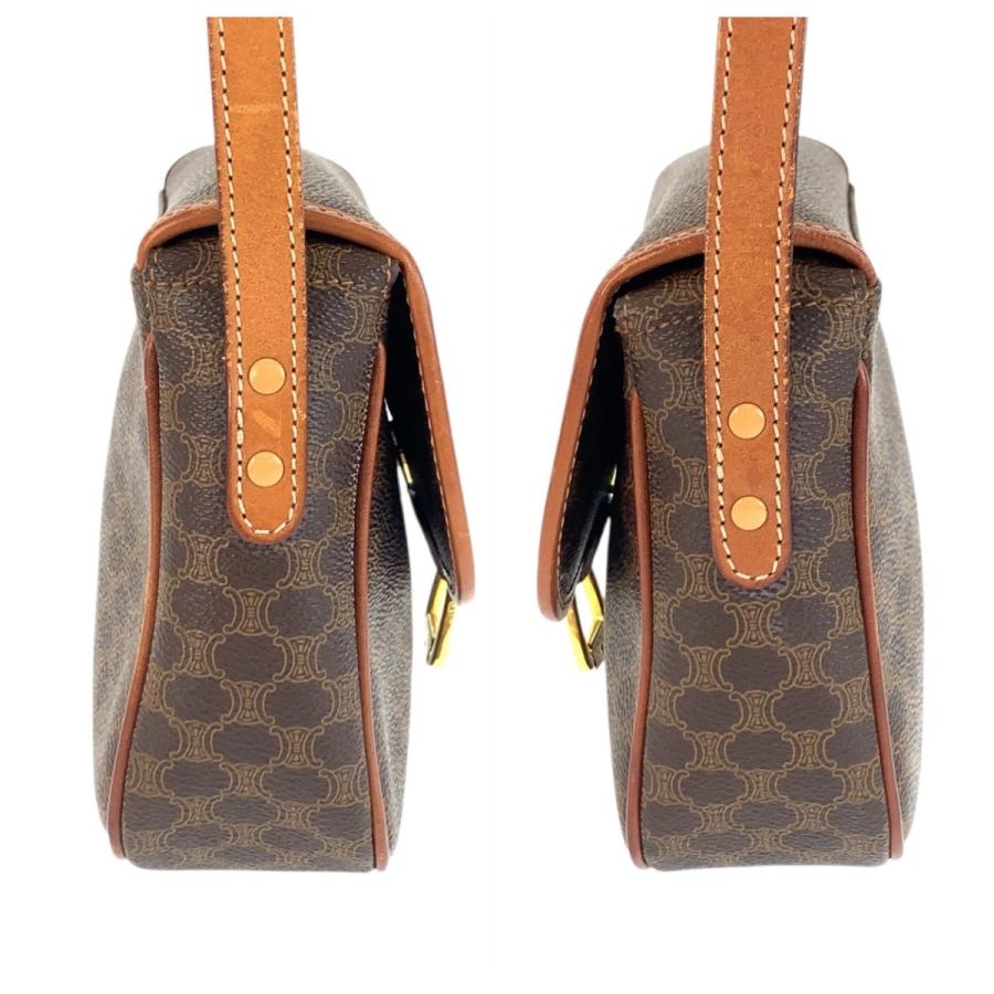 CELINE（セリーヌ） 美品 ヴィンテージ マカダム ブラウン ゴールド