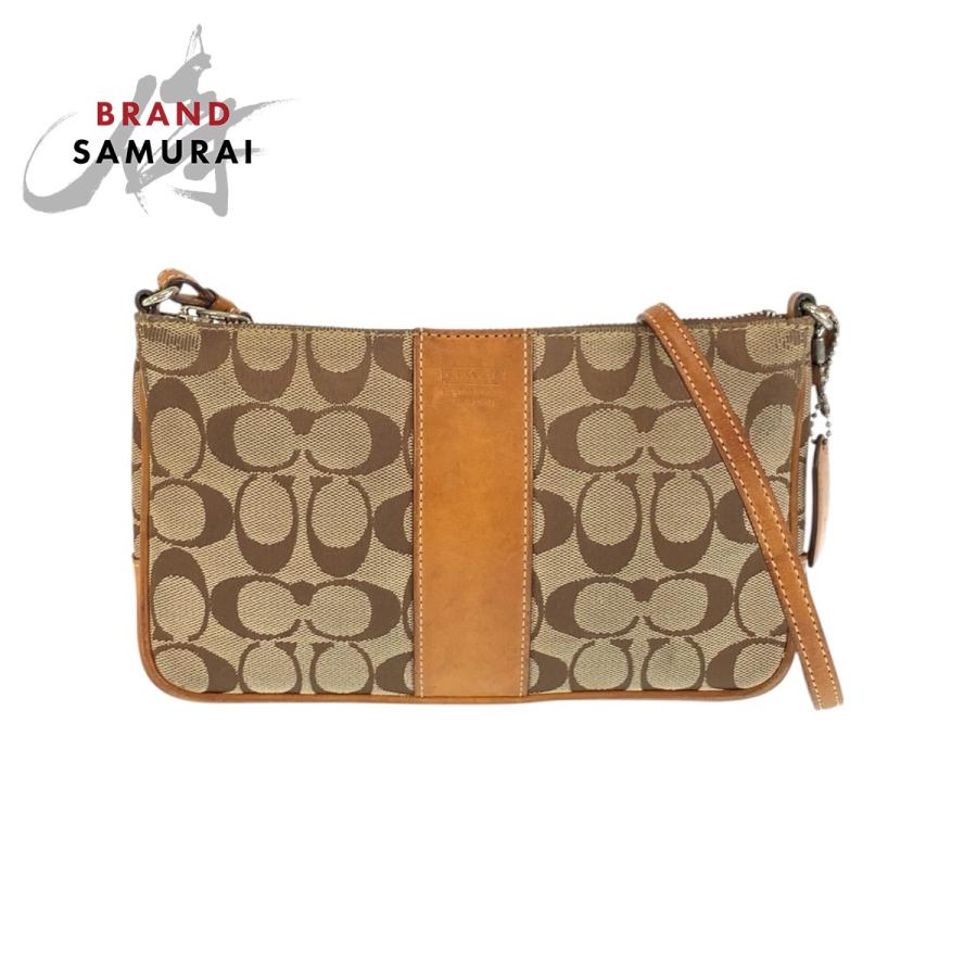COACH（コーチ） シグネチャー スリムデミジップ ベージュ キャメル 