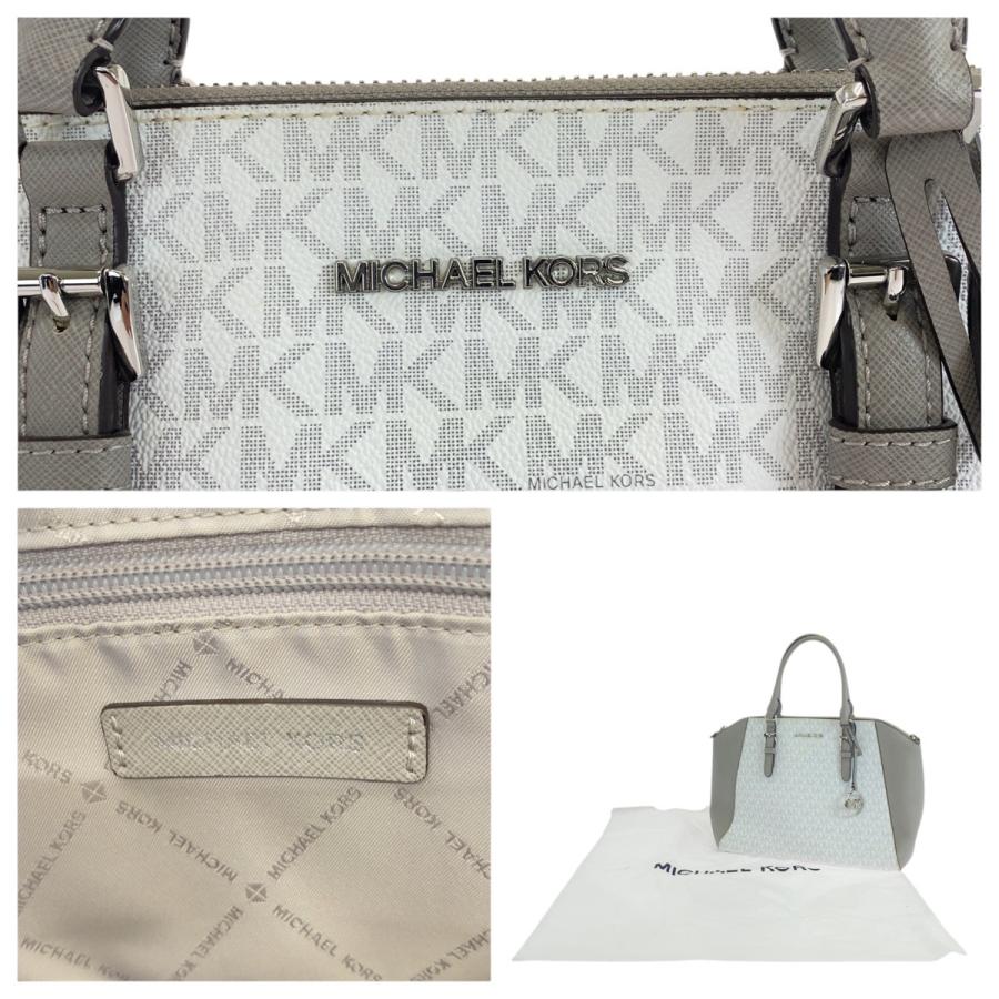 MICHAEL KORS（マイケルコース） 美品 ホワイト グレー シルバー金具 