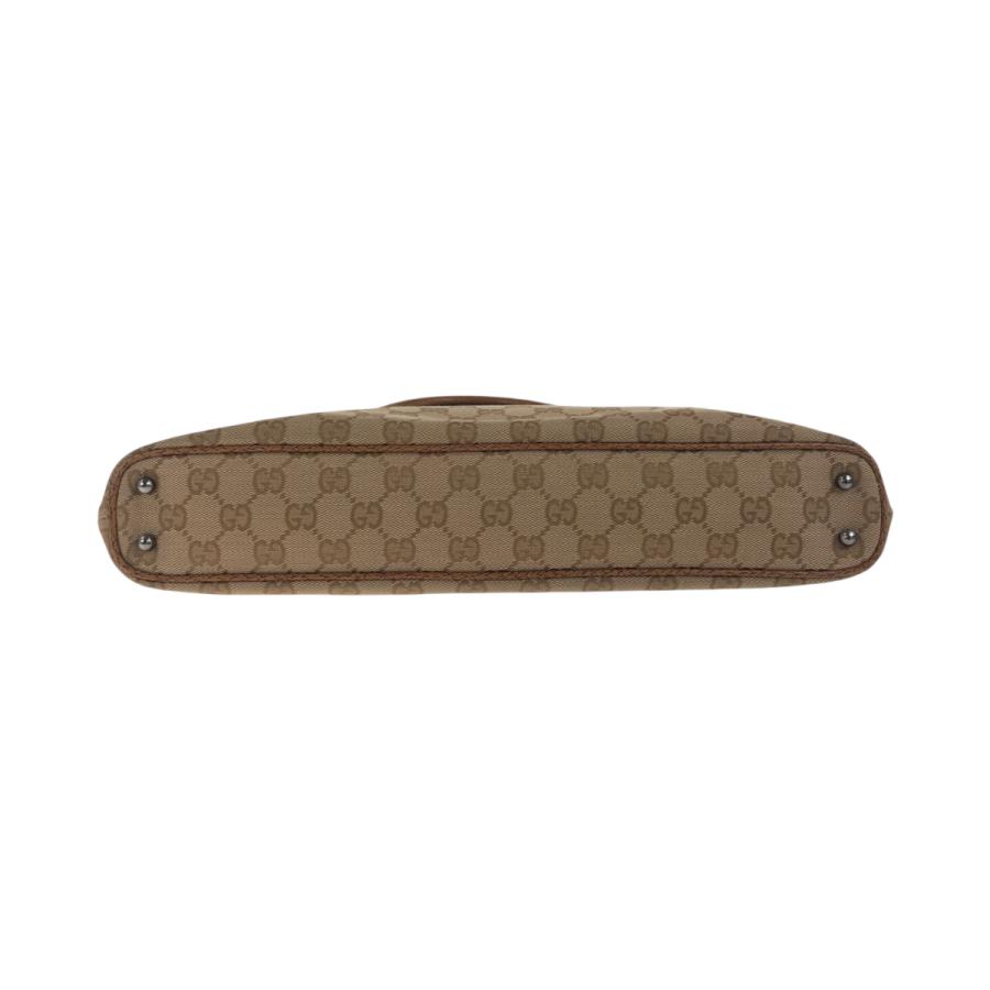 GUCCI（グッチ） 美品 ベージュ ブラウン シルバー金具 GGキャンバス