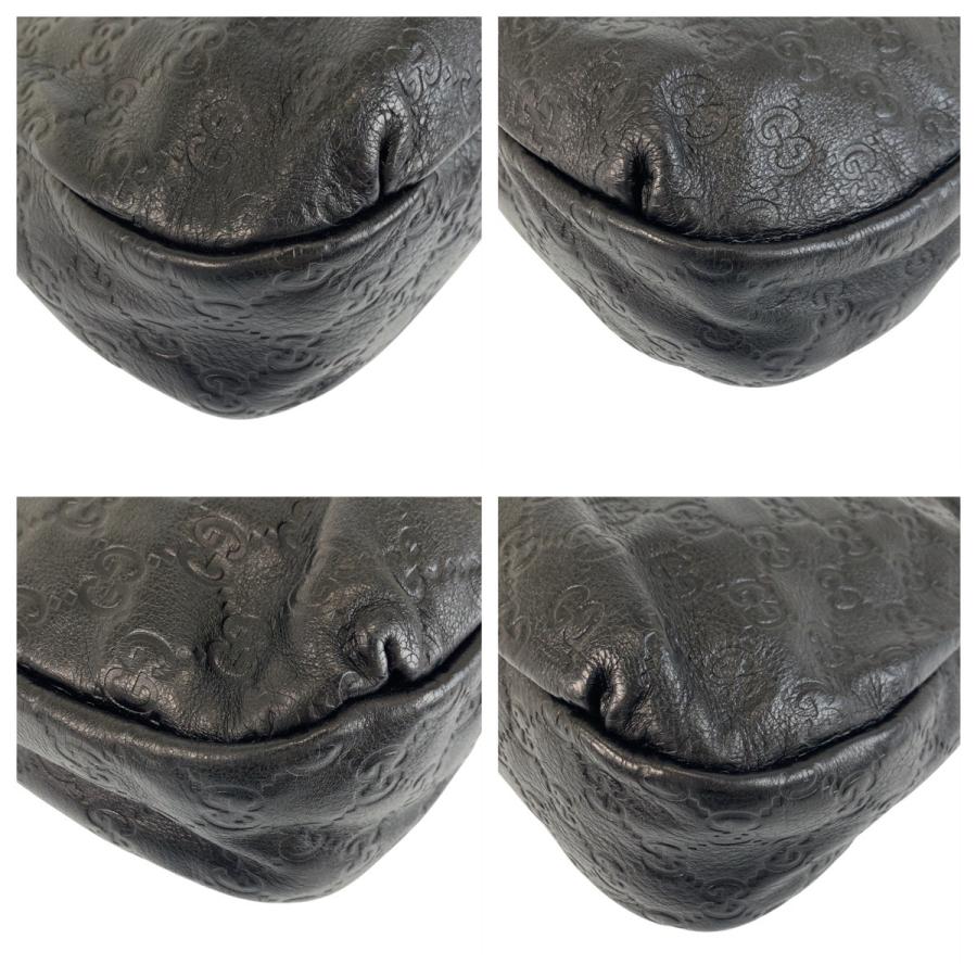 GUCCI（グッチ） 美品 グッチシマ ブラック 黒 ゴールド金具 レザー