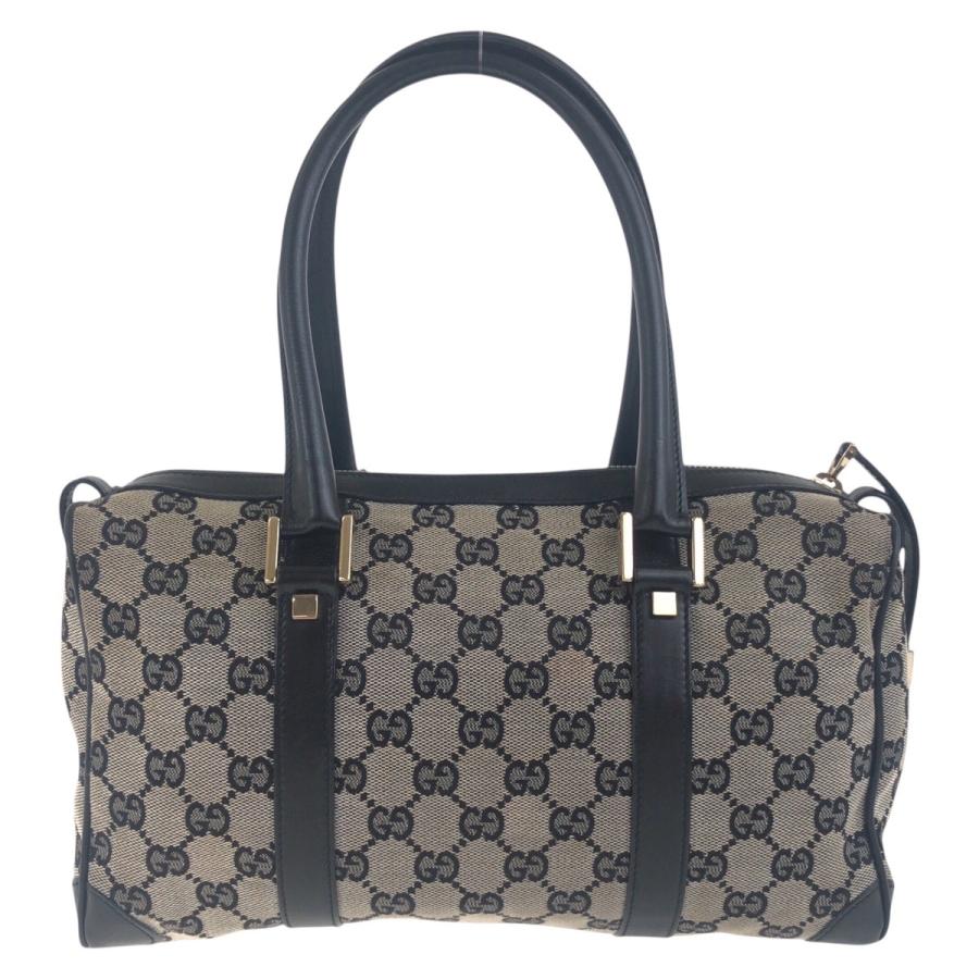 GUCCI（グッチ） ブラック 黒 グレー ゴールド金具 GGキャンバス