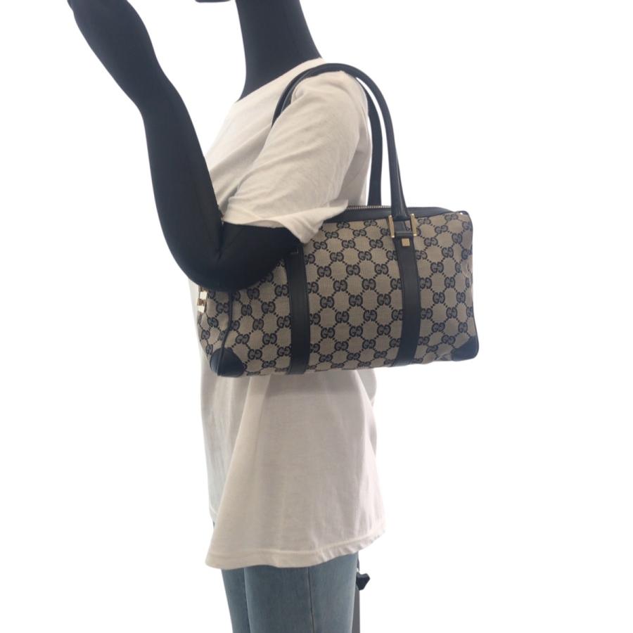 極美品⭐︎GUCCI マイクロgg ブラック ミニボストン ハンドバッグ 付属品 GUCCI（グッチ） ブラック 黒 グレー ゴールド金具 GGキャンバス