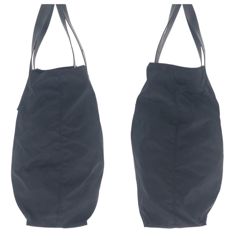 PRADA 美品 プラダ テスート 三角ロゴプレート ブラック ナイロン  