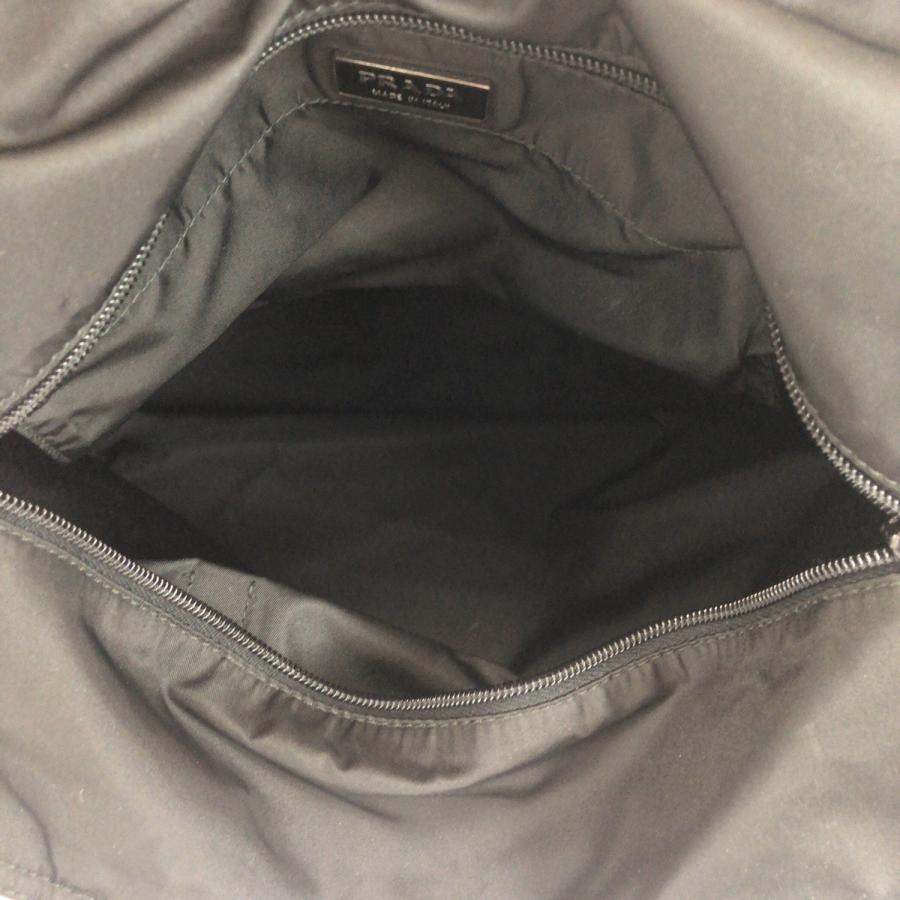 PRADA 美品 プラダ テスート 三角ロゴプレート ブラック ナイロン  