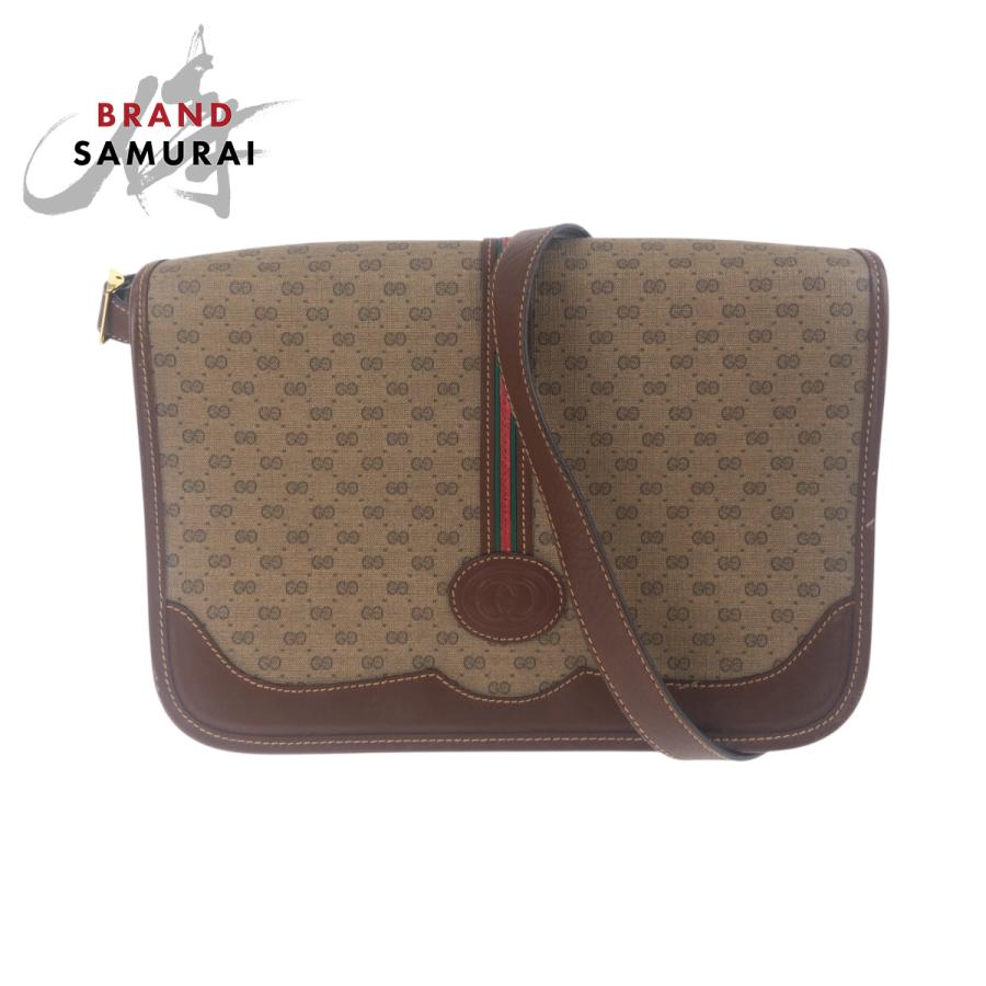 GUCCI（グッチ） 美品 オールドグッチ シェリーライン ブラウン 