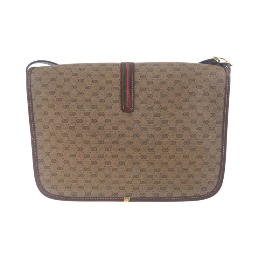 美品 GUCCI グッチ オールドグッチ シェリーライン ブラウン ゴールド金具 レザー 001 103 0551 ショルダーバッグ ポシェット 504090