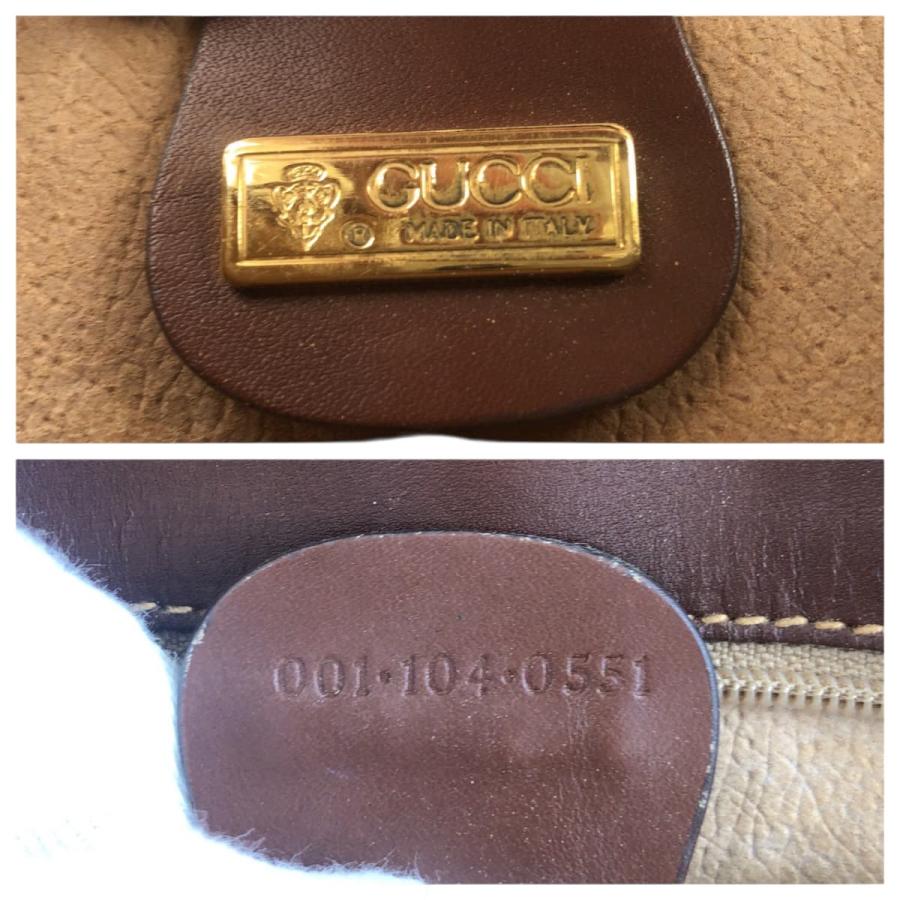 美品 GUCCI グッチ オールドグッチ シェリーライン ブラウン ゴールド金具 レザー 001 103 0551 ショルダーバッグ ポシェット 504090