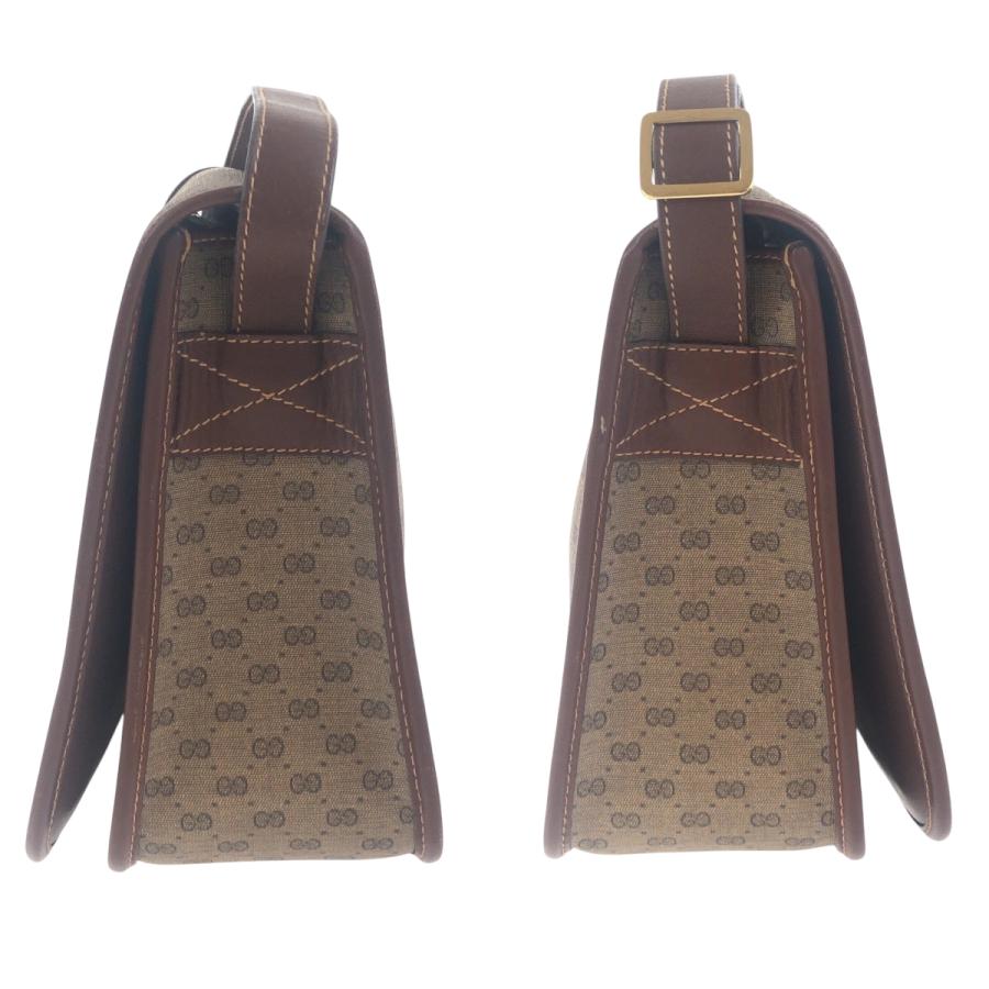美品 GUCCI グッチ オールドグッチ シェリーライン ブラウン ゴールド金具 レザー 001 103 0551 ショルダーバッグ ポシェット 504090