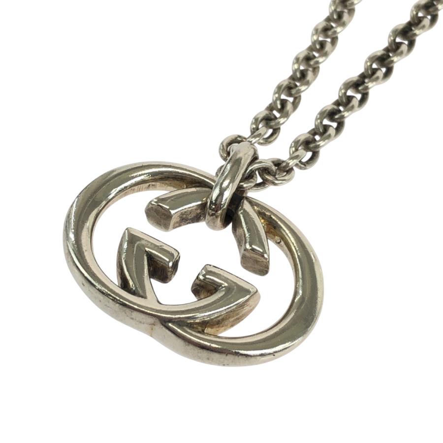 GUCCI グッチ インターロッキング ネックレス シルバー 小キズあり GUCCI グッチ インターロッキング ネックレス シルバー 小キズ