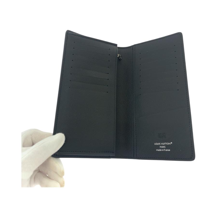 超美品 LOUIS VUITTON ルイヴィトン タイガ ポルトフォイユ ブラザ ノワール ブラック シルバー金具 タイガ M30178 長財布 メンズ 504133 | LOUIS VUITTON | 09