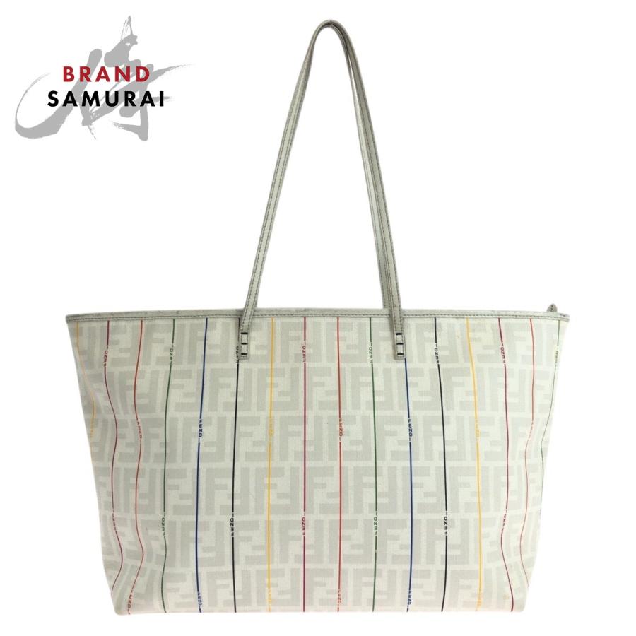 FENDI フェンディ ズッカ ホワイト マルチカラー レザー 88H185 HQP トートバッグ ショルダーバッグ レディース 504177 | FENDI