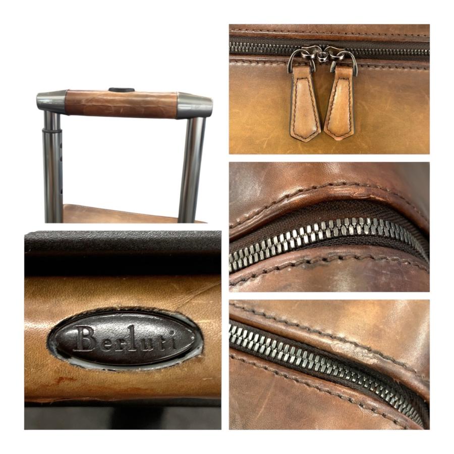 美品 Berluti ベルルッティ フォーミュラ1000 ブラウン シルバー金具