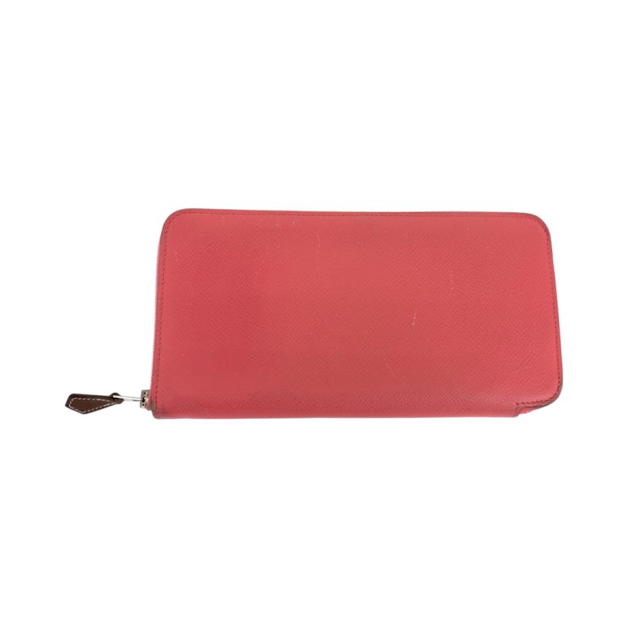 HERMES エルメス アザップロング シルクイン ピンク ブラウン シルバー金具 ヴォーエプソン 長財布 ラウンドファスナー X刻印 504188 | HERMES | 01