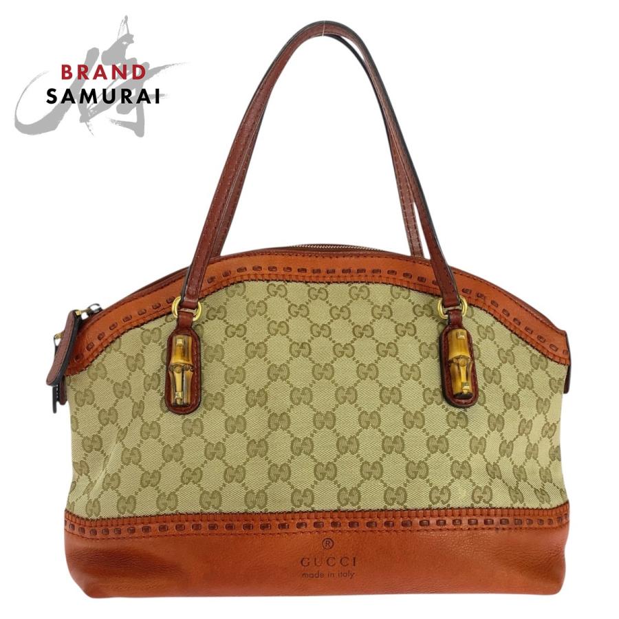 GUCCI（グッチ） バンブー ベージュ オレンジ ゴールド金具 GG 