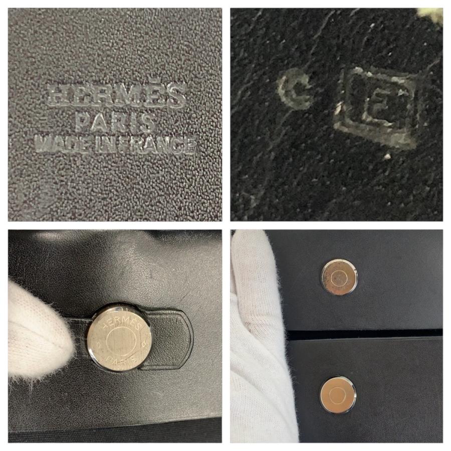美品 HERMES エルメス エールバッグ カバスGM 替えバッグ付き ブラック シルバー金具 キャンバス/レザー  トートバッグ ??F刻印 504218 | HERMES | 04