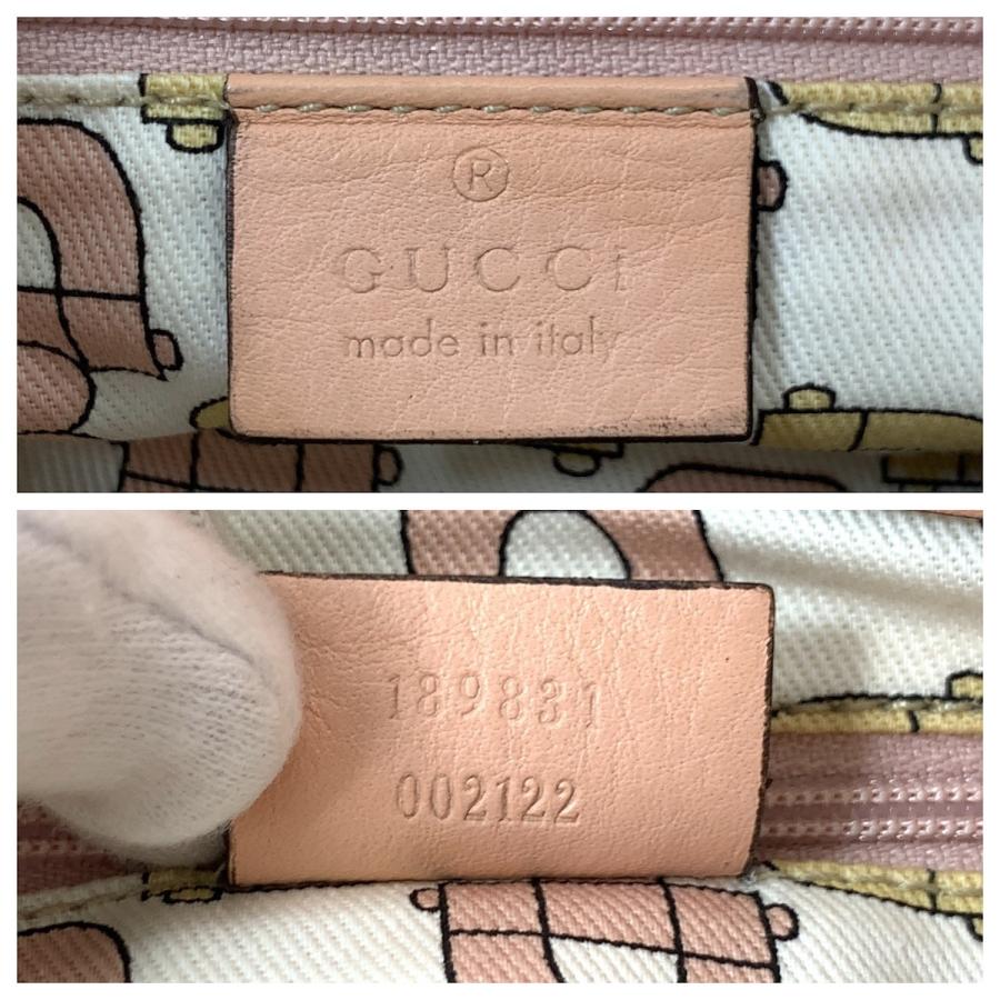 美品 GUCCI グッチ アビー グッチシマ ピンク ゴールド金具 レザー 189831 トートバッグ ショルダーバッグ レディース 504239 | GUCCI | 03
