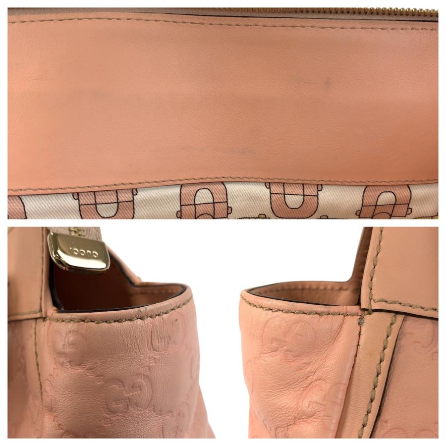 美品 GUCCI グッチ アビー グッチシマ ピンク ゴールド金具 レザー 189831 トートバッグ ショルダーバッグ レディース 504239 | GUCCI | 04