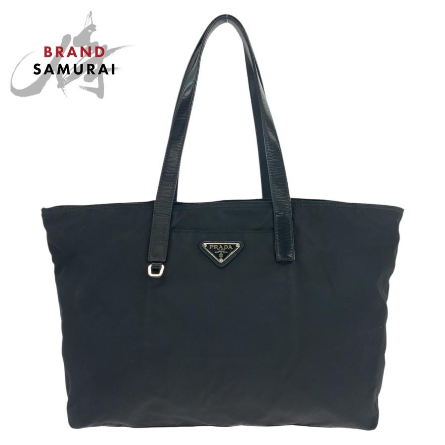 PRADA プラダ チェーン トートバッグ 三角プレート テスートナイロン PRADA - PRADA プラダ テスート 三角プレート ショルダーバッグ
