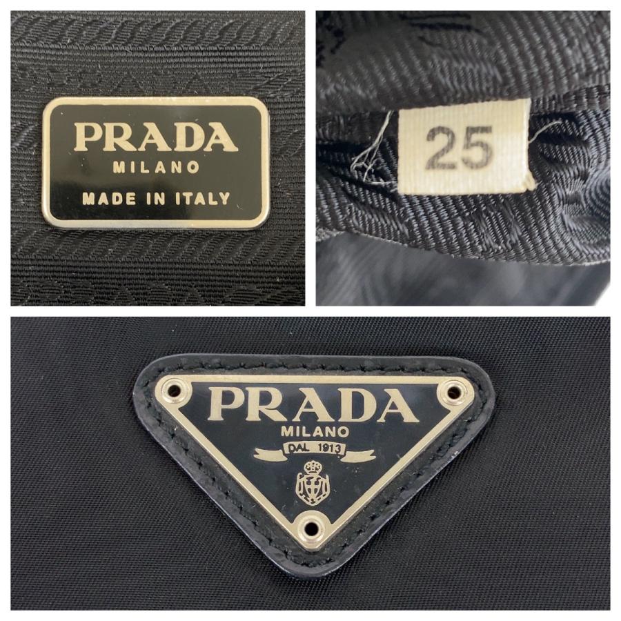 PRADA（プラダ） 美品 テスート 三角ロゴプレート ブラック 黒