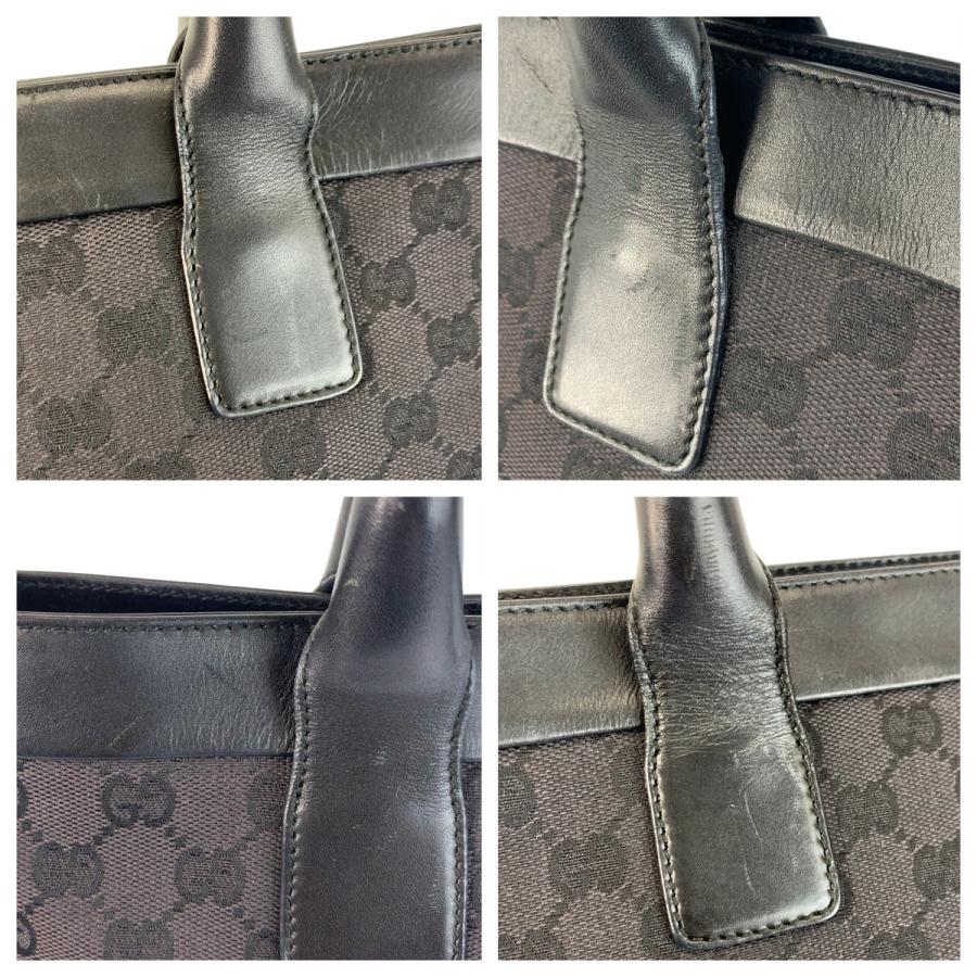 美品 GUCCI グッチ ブラック 黒 GGキャンバス/レザー 002 1119 トートバッグ ショルダーバッグ レディース 504278 | GUCCI | 04
