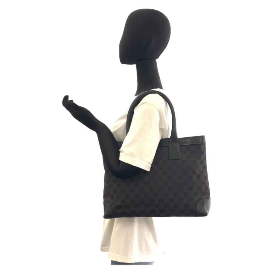 美品 GUCCI グッチ ブラック 黒 GGキャンバス/レザー 002 1119 トートバッグ ショルダーバッグ レディース 504278 | GUCCI | 05